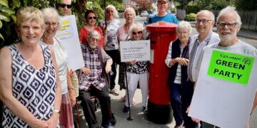 The letter was posted from residents in Wokingham. Pic: Andrew Batt.