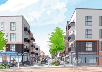 Work will start soon on the new district centre at Arborfield Green. Pic: WBC.