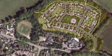 The master plan for development of up to 70 dwellings, Pic: WBC.