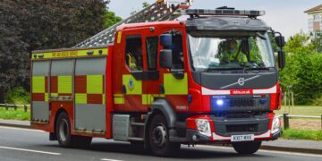 Royal Berkshire Fire and Rescue Service reports that it is still attending the scene of a fire at commercial premises which broke out earlier today, Wednesday, February 12. Picture: Steve Smyth