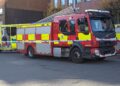 Thames Valley Police has announced that a large fire has broken out in woodland along Monks Lane, near the A339, behind Newbury College.