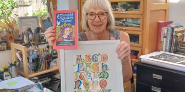 Sally Castle, illustrator, provides colourful work for the new book, Empress Matilda: My Story, written by Sally Mortimore, of Reading. Pictures: Sally Castle