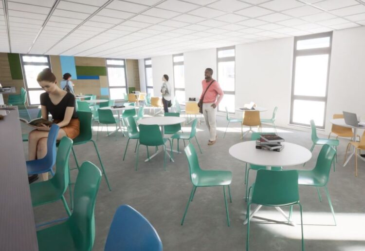 What the inside of the Emmbrook School Sixth Form building may look like once complete. Credit: HLM Architecture