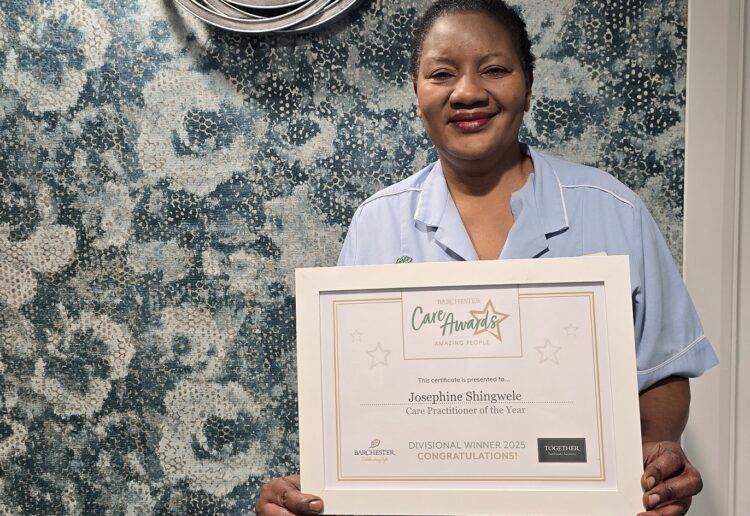 Josephine, a care practitioner at Austen House, will now go through to the national round of judging. Picture: Austen House