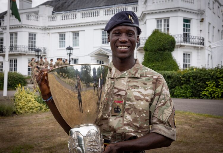 Jonathan Opoku-Anokye faced a series of obstacle courses, navigation exercises, leadership challenges, and teamwork tasks at the National Cadet Training Centre in Frimley Park, to win the coveted Claire Shaw Trophy. Picture: Champion Cadet Competition