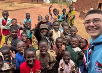 Lorenzo received news of his excellent results while on a volunteering expedition in Malawi. Pictures courtesy of RBC School