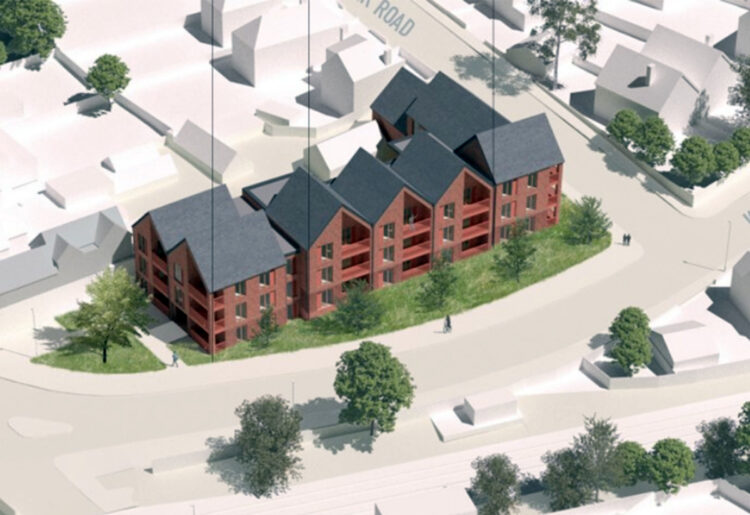 Plans for the affordable homes on Wellington Road. pic: WBC.