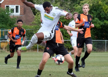 A crowd of 504 saw Wokingham Town bow out of the competition. Pic: Andrew Batt.