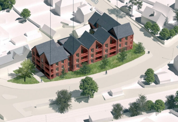 Plans for the affordable homes on Wellington Road. pic: WBC.