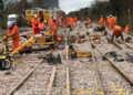 Engineers installing a new junction. Pic: Network Rail.