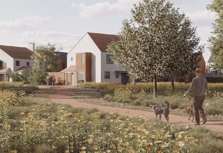 A CGI of what the 148 home development at Three Mile Cross south of Reading. Credit: Re-Format.