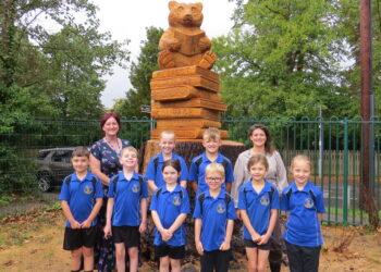 Head of School Sarah Hilling, Izzy, 10, Freddie, nine, and Emily Quinn, with, in front, Thomas, seven, Taylor, eight, Megan, eight, Alfie, six, Edie, five and Haven, seven.Head of School Sarah Hilling, Izzy, 10, Freddie, nine, and Emily Quinn, with, in front, Thomas, seven, Taylor, eight, Megan, eight, Alfie, six, Edie, five and Haven, seven.