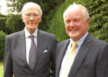 Clive Jones with Ming Campbell in the Wokingham MP?s back garden.