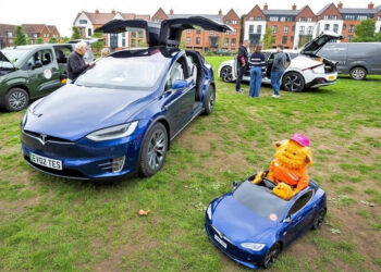 An EV event in Elms Field has sparked interest in EVs prior to installation of further chargepoints in the borough. Picture: Stewart Turkington, www.stphotos.co.uk