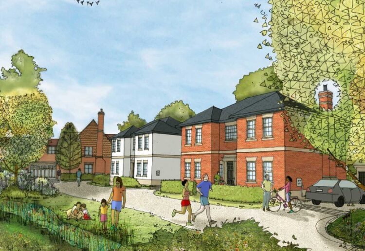 A sketch of what the 235 home development in Hayley Green, Warfield, Bracknell Forest could look like. Credit: Boyer