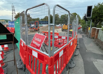 The ongoing works on Finchampstead Road. Pic: Andrew Batt.