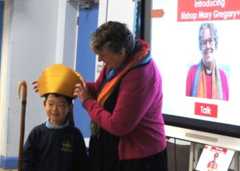 St Sebastian's C of E Primary and Nursery Schools were excited to welcome Bishop Mary Gregory. Picture: St Sebastian's Schools