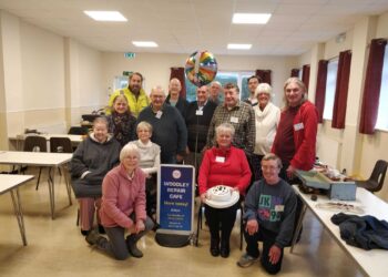 Fixers at Woodley Repair Cafe celebrated a year of landfill rescues. Picture: Woodley Repair Cafe
