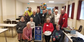 Fixers at Woodley Repair Cafe celebrated a year of landfill rescues. Picture: Woodley Repair Cafe
