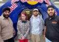 Amrik Baweja, Ash Mantel, former member of shop staff River Keohane and Kamal Baweja.