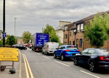 Traffic queues at Wokingham Station are a cause of frustration for residents and motorists. Picture: Emma Merchant