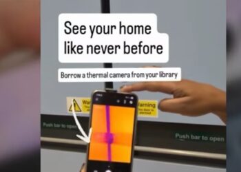 Residents can borrow a thermal imaging camera from the library to check for heat loss in their homes. Picture: from WBC information video via Youtube