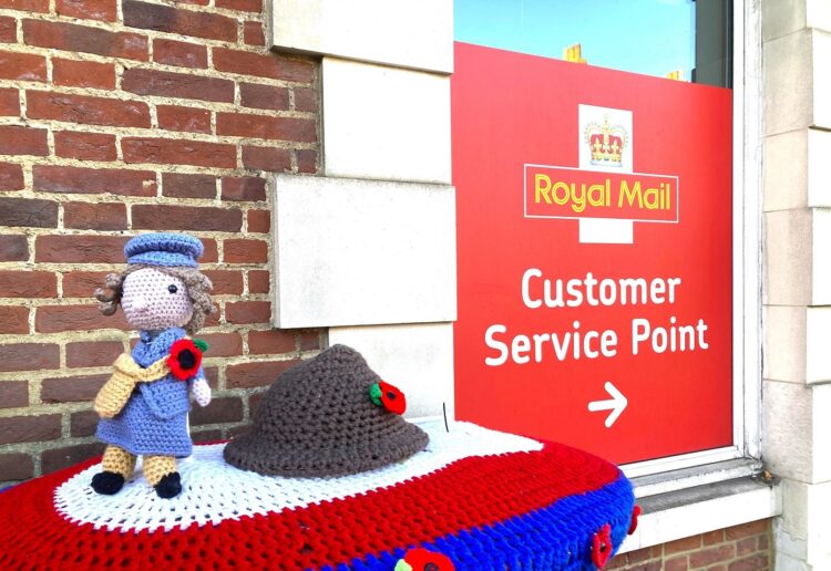 Thieves have stolen one of the Barkham Hookers' service personnel figures from Wokingham's Broad Street Post Box. Picture: Emma Merchant