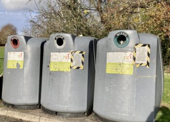 An elderly borough resident has been issued with a fixed penalty notice for fly-tipping after she left two small black sacks at Arborfield Park bottle bank. Picture: Emma Merchant