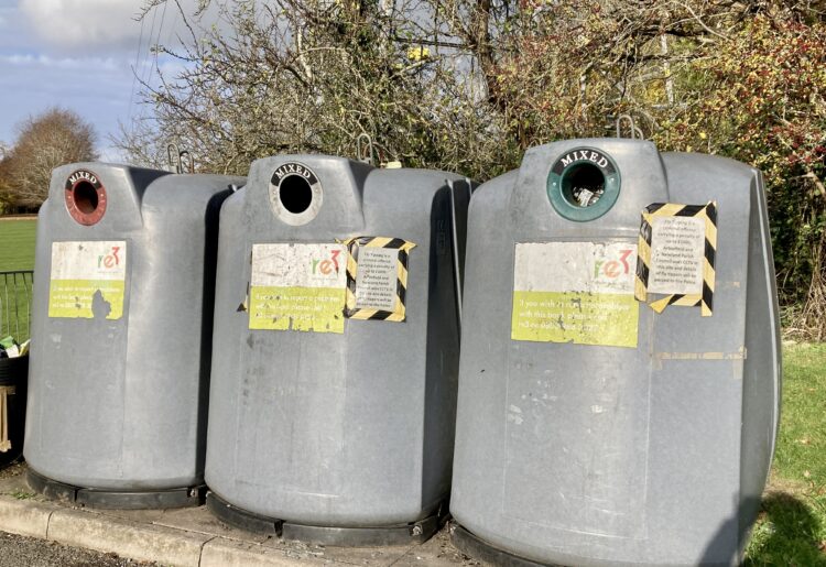 An elderly borough resident has been issued with a fixed penalty notice for fly-tipping after she left two small black sacks at Arborfield Park bottle bank. Picture: Emma Merchant