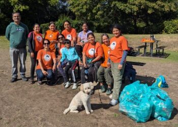 Volunteers from ACT Foundation UK helped clean up Southlake, pic: WBC.