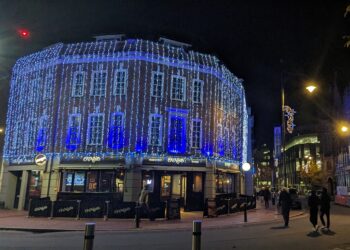 Reading town centre Christmas lights