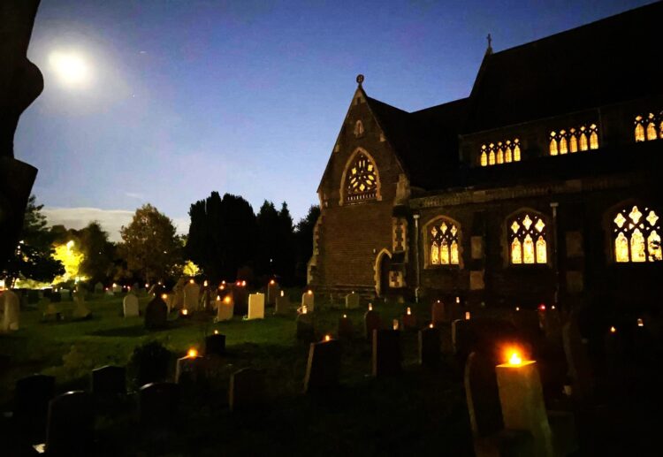 St Paul's Church Wokingham celebrated All Souls Day with graveyard candle lights. Picture: Chris Merchant