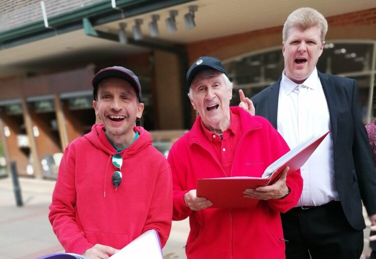 Members of CLASP Wokingham choir sang for shoppers outside Wokingham Waitrose on Friday for Comic Relief. PIcture: CLASP Wokingham