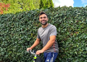 Krish Patel from the School of Kindness is scooting a heart-shaped route around the county to raise funds for UK kindness charity 52 Lives. Picture: 52 Lives