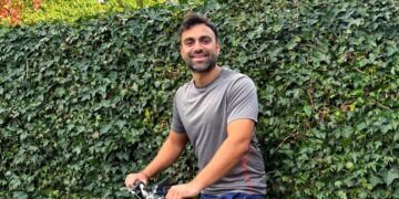 Krish Patel from the School of Kindness is scooting a heart-shaped route around the county to raise funds for UK kindness charity 52 Lives. Picture: 52 Lives