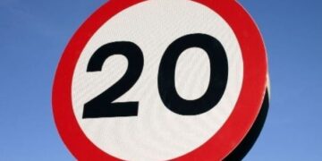 20mph speed sign
