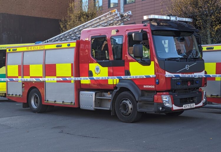 Royal Berkshire Fire and Rescue Service crews from Caversham Road and Whitley Wood fire stations were sent to attend a fire in a high-rise on Oxford Road.