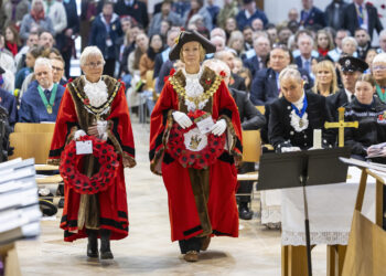 The service at All Saints church. Pic: Stewart Turkington.