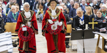 The service at All Saints church. Pic: Stewart Turkington.
