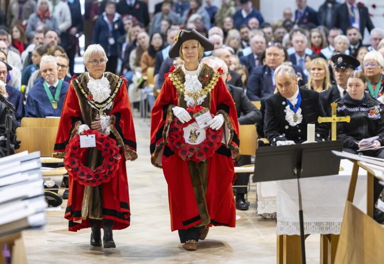 The service at All Saints church. Pic: Stewart Turkington.