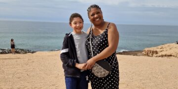Priscilla Holness with her son Mason, who went to Morocco to celebrate their birthdays. She says her child benefit was stopped because of a mistake by the government. Credit: Priscilla Holness