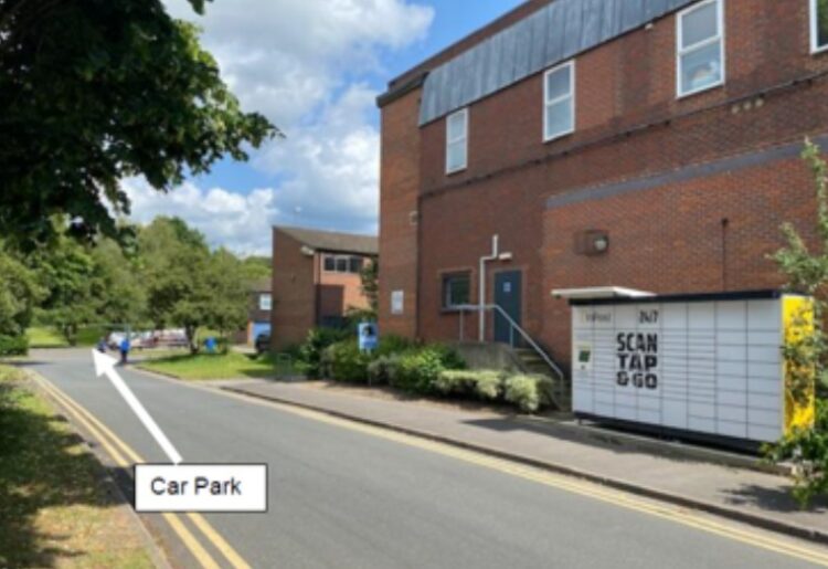 The InPost Parcel lockers at the side of the Aldi at the Birch Hill Shopping Centre in Liscombe, Bracknell. Credit: Bracknell Forest Council