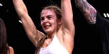 Dani Butler has won all five of her Thai boxing fights, and is currently WBC European Champion. pIcture: courtesy of Tammy Webb