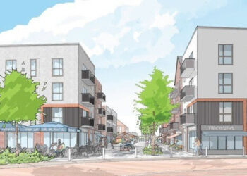 Arborfield Green's new district centre. Pic: WBC.