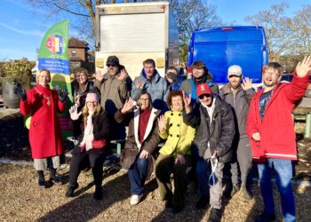 A Hello Bench has been launched in Howard Palmer Gardens; a place to meet and make new friends. Picture: Emma Merchant