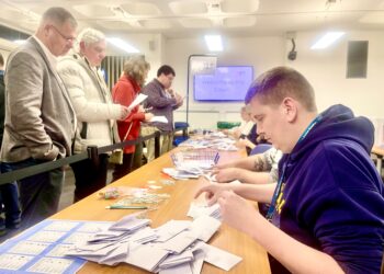 The count on Thursday night. Pic: Andrew Matt