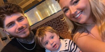 Livvy Cook and Shamen Goswell with their son, who is 11 months old. Livvy and her son live in Frensham Green, Shinfield, which is managed by Wokingham Borough Council. Credit: Livvy Cook