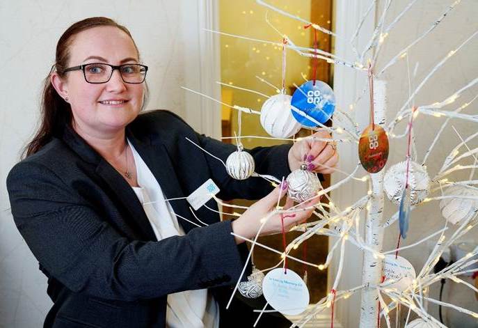 Co-op Funeralcare Bracknell unveils its bereavement tree> picture: Co-op Funeralcare Bracknell