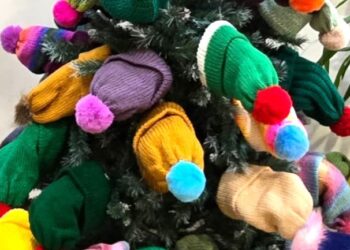 Hatmas Trees in the borough bear gifts for people in need of a warm woolly hat. PIcture: Gaynor White