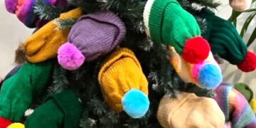 Hatmas Trees in the borough bear gifts for people in need of a warm woolly hat. PIcture: Gaynor White